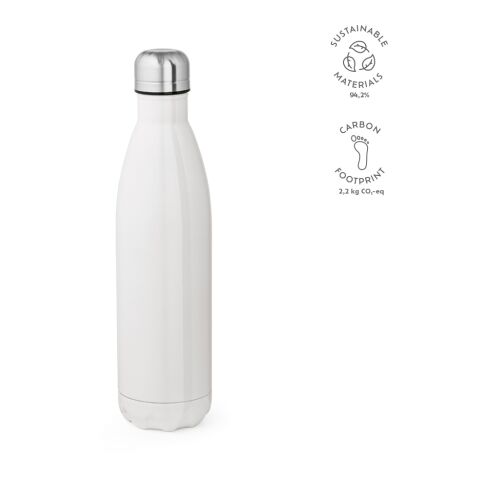 Mississippi 800W Trinkflasche recy.Edelstahl 810 ml Weiß | ohne Werbeanbringung