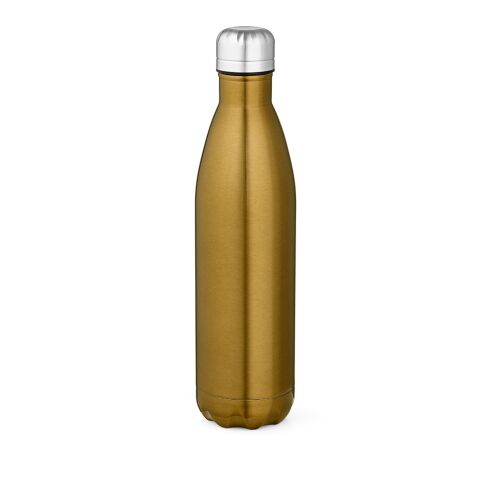 Werbeartikel Mississippi 800P Trinkflasche recy.Edelstahl, 810 ml. Glänzend – gold – mit Logo bedruckt