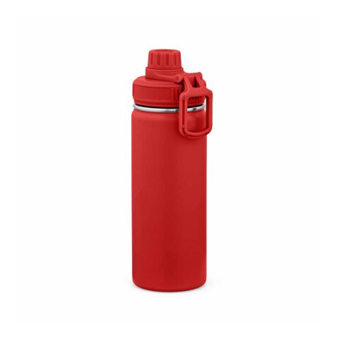 Salween Trinkflasche 560ml aus recy. Edelstahl.Doppelwandig, Doppelverschluss,Tragegriff Rot