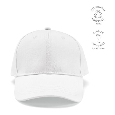 Darrell Cap recy. Baumwolle 280 gsm Weiß | ohne Werbeanbringung