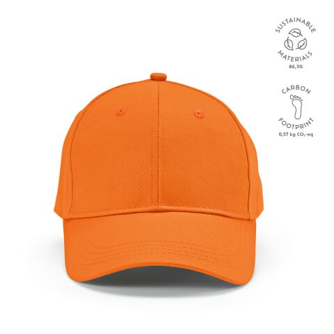 Darrell Cap recy. Baumwolle 280 gsm Orange | ohne Werbeanbringung