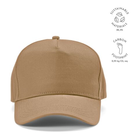 Hendrix Cap recy. Baumwolle 280 gsm hellbraun | ohne Werbeanbringung