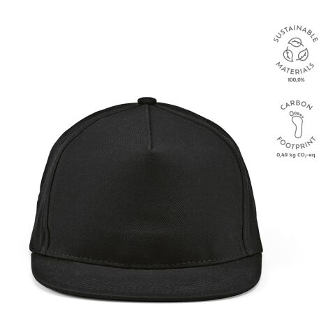 Cornell Cap recy. Baumwolle 180 gsm Schwarz | ohne Werbeanbringung
