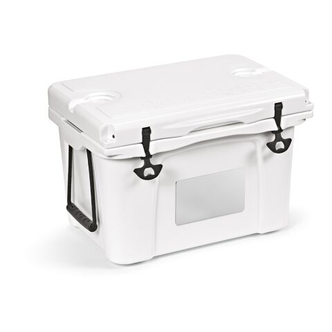 San Francisco 35L Kühlbox, rPET mit individualisierbarer Metallplatte Weiß | ohne Werbeanbringung | Nicht verfügbar | Nicht verfügbar | Nicht verfügbar