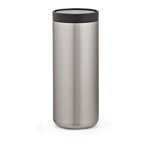Rhine Thermobecher 600ml aus recy. Edelstahl, doppelwandig, mit 360°-Push-Deckel Silber