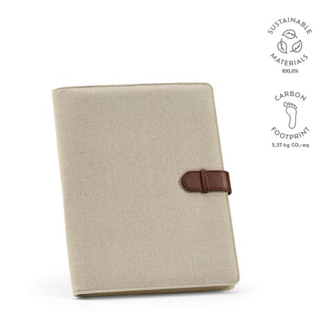 Eliot A4 Mappe rPET Beige | ohne Werbeanbringung