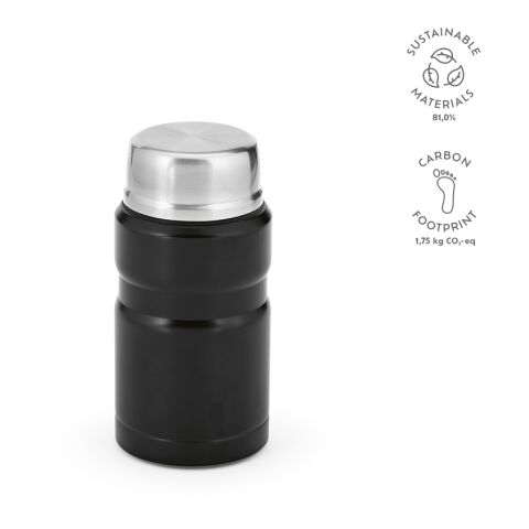 Dali 800 Lunchbecher recy. Edelstahl 810 ml Schwarz | ohne Werbeanbringung