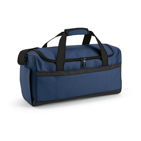 Werbeartikel São Paulo M 25 L Sporttasche, rPET ripstop.Mit reflektierenden Streifen – blau – mit Logo bedruckt