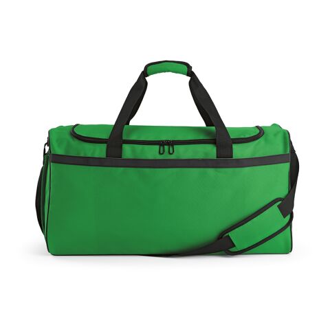 Werbeartikel São Paulo L 50 L Sporttasche, rPET ripstop.Mit reflektierenden Streifen – grün – mit Logo bedruckt