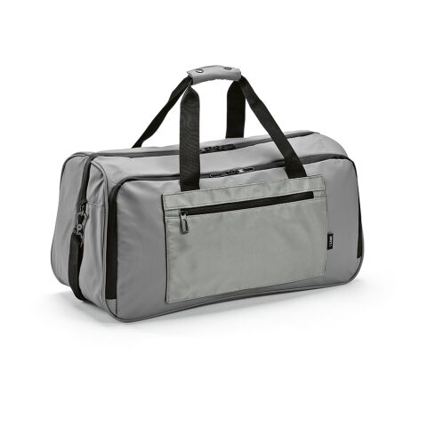 Werbeartikel Istanbul 33 L Sporttasche aus rPET. Wasserdichte Reißverschlüsse – Grau – Sporttasche / Reisetasche mit Logo bedruckt