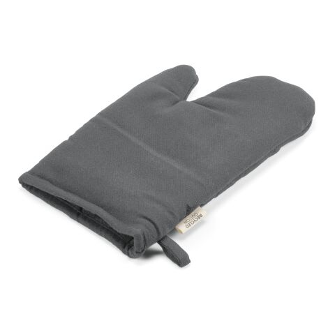 Werbeartikel Titian Küchenhandschuh aus recy.Baumwolle 220g/m² – grau – mit Logo bedruckt