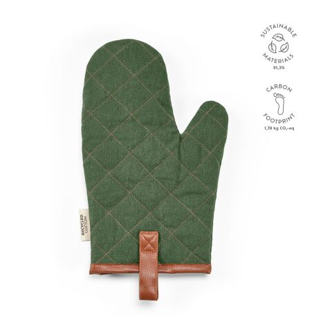 Basquiat Küche Handschuhe recy. Baumwolle 280gsm olivgrün | ohne Werbeanbringung