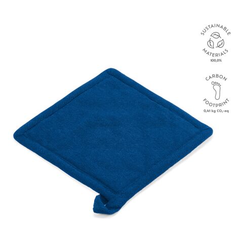 Klimt Topflappen recy. Baumwolle 180 gsm Blau | ohne Werbeanbringung