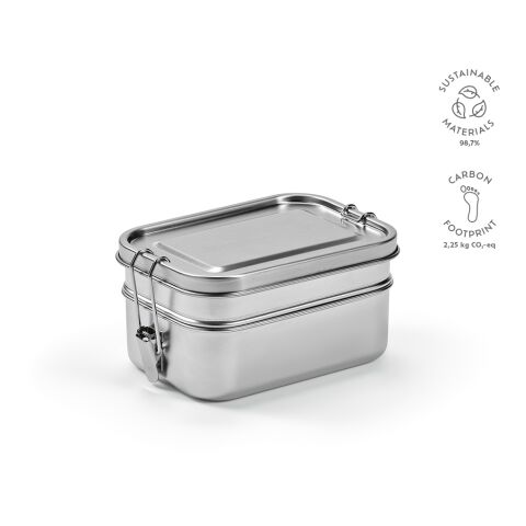 Picasso Lunchbox recy. Edelstahl 1240 ml Silber | ohne Werbeanbringung