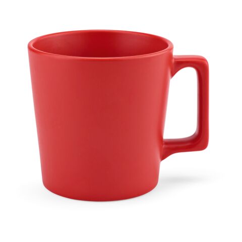 Werbeartikel Thames 350 Tasse aus Keramik, 360 ml. Matte Oberfläche – rot – mit Logo bedruckt