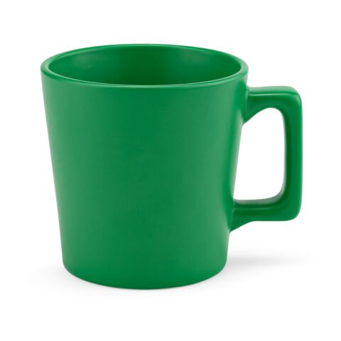 Werbeartikel Thames 250 Tasse aus Keramik, 270 ml. Matte Oberfläche – grün – mit Logo bedruckt