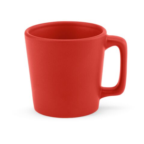 Werbeartikel Thames 75 Tasse aus Keramik, 75ml. Matte Oberfläche – rot – mit Logo bedruckt