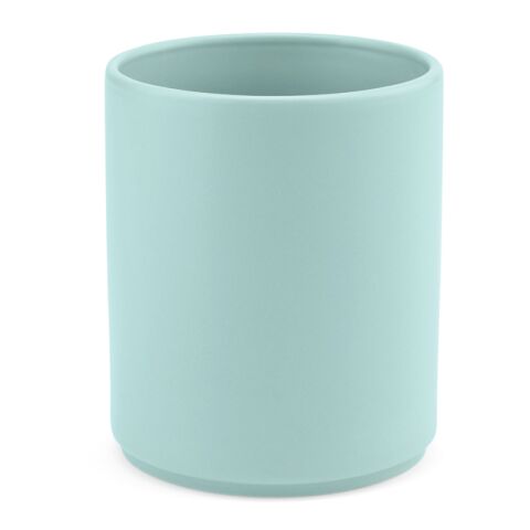 Werbeartikel Tiber 350 Tasse aus Keramik, 340 ml. Matte Oberfläche – pastelblau – mit Logo bedruckt