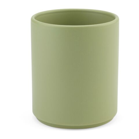 Werbeartikel Tiber 250 Tasse aus Kermaik, 240 ml. Matte Oberfläche – mattgrün – mit Logo bedruckt