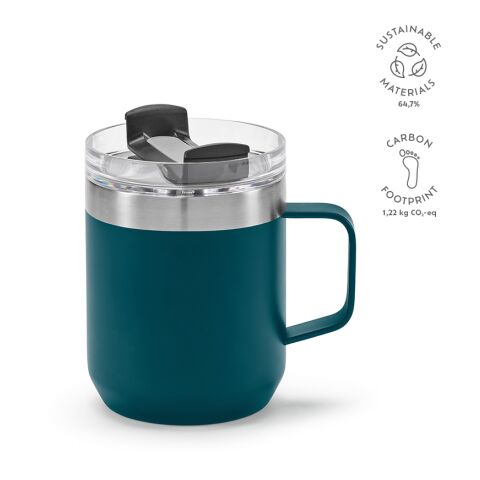 Shinano Tasse recy. Edelstahl 440 ml Petrol | ohne Werbeanbringung