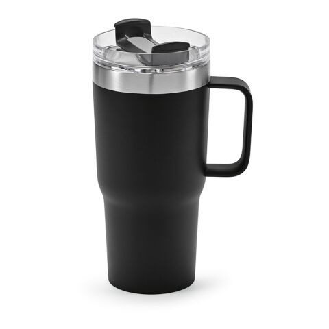 Neman Tasse recy.Edelstahl, 580 ml. Mit drehbarem Deckel Schwarz | ohne Werbeanbringung | Nicht verfügbar | Nicht verfügbar | Nicht verfügbar