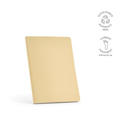 Cervantes Notizbuch A5 recy. Papier 70 gsm Hellbraun | ohne Werbeanbringung | A5