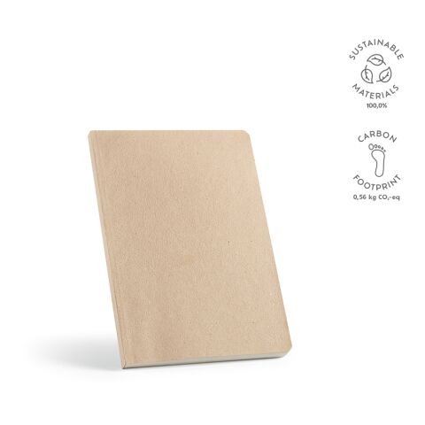 Joyce Notizbuch A5 recy. Papier 80 gsm Hellbraun | ohne Werbeanbringung | A5
