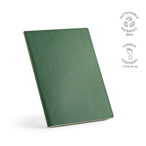 Bronte A4 Notizbuch recy. Papier 70 gsm Dunkelgrün | ohne Werbeanbringung