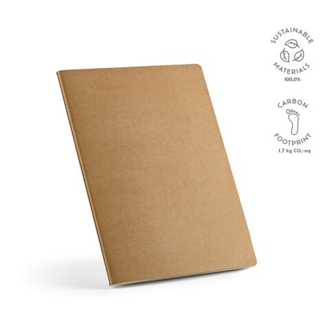 Bronte A4 Notizbuch recy. Papier 70 gsm Beige | ohne Werbeanbringung