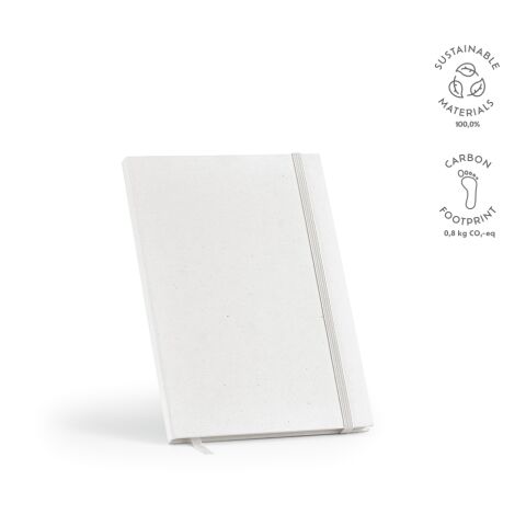 Hugo Notizbuch A5 recy. Papier 70 gsm  Weiß | ohne Werbeanbringung | A5