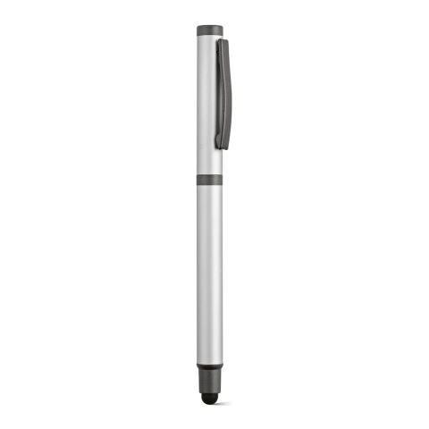 Werbeartikel Woolf Kugelschreiber recy.Edelstahl .Touch-Spitze – silber – mit Logo bedruckt