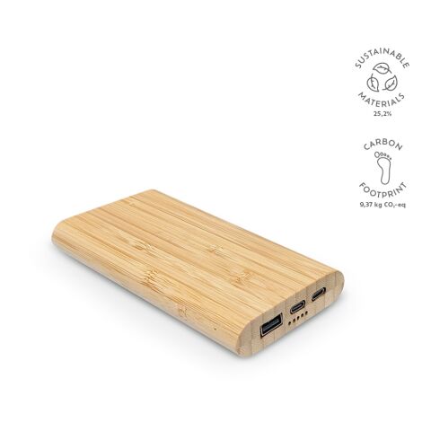 Pythagoras Powerbank Batterie 10 000 mAh Beige | ohne Werbeanbringung