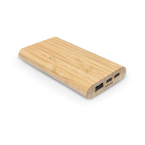 Pythagoras Powerbank aus Bambus mit 10000 mAh. 15 W Natur | ohne Werbeanbringung | Nicht verfügbar | Nicht verfügbar | Nicht verfügbar
