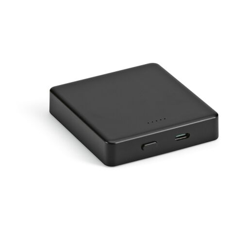 Mendel Powerbank aus rABS mit 5000 mAh. Magnetisches Laden Schwarz | ohne Werbeanbringung | Nicht verfügbar | Nicht verfügbar | Nicht verfügbar