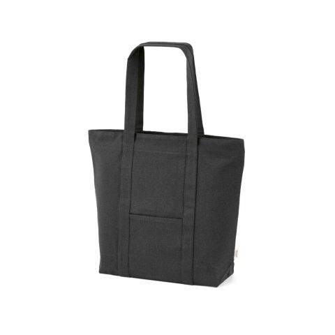 Illimani Einkaufstasche aus recy. Baumwolle, 360g/m², 65cm Henkel Schwarz