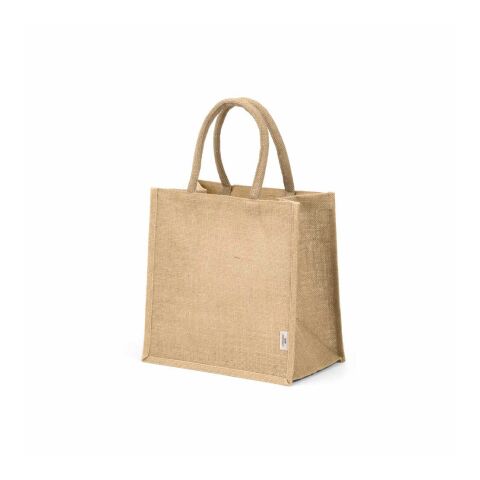 Nuptse Einkaufstasche aus Jute, 34cm Henkel Natur