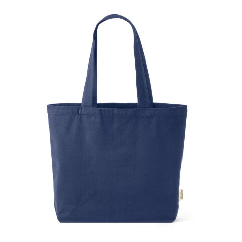 Mulhacén Einkaufstasche aus recy. Baumwolle, 320g/m², 65cm Henkel Marineblau