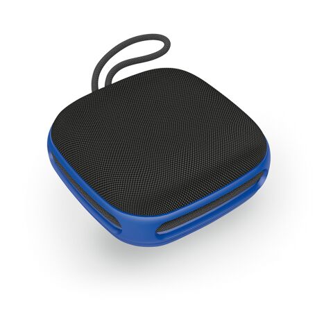 Werbeartikel Da Vinci Lautsprecher rABS, 2600 mAh. 10 Std Spielzeit. IPX4-Schutz – blau – mit Logo bedruckt