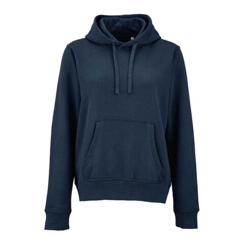 Werbeartikel Bondi Damen Kapuzenpullover. Bio-Baumwolle und rPET. 300g/m² – Marineblau