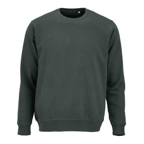 Werbeartikel Waikiki Unisex Sweatshirt mit Rundhalsausschnitt. Bio-Baumwolle und rPET – Dunkelgrün