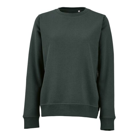 Arbeitskleidung Sweatshirt Waikiki – dunkelgrün – mit Logo bedruckt, nachhaltiges Bio-Material, Gr. S-3XL