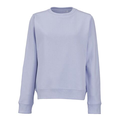 Werbeartikel Waikiki Damen Sweatshirt mit Rundhalsausschnitt. Bio-Baumwolle und rPET – Pastelblau