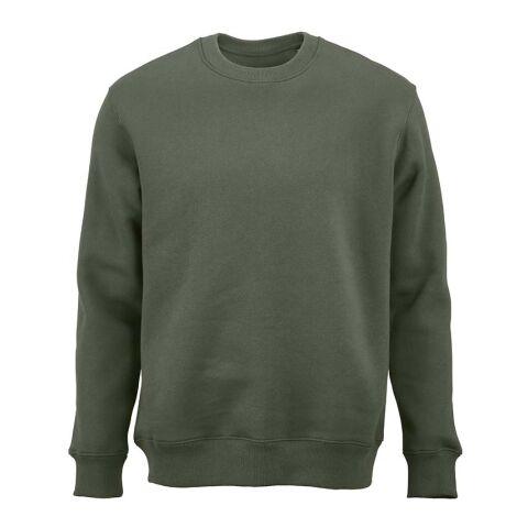 Corporate Fashion Sweatshirt Nazaré – armeegrün – mit hochwertigem Stick aus nachhaltiger Bio-Baumwolle und rPET Gr. XS-3XL