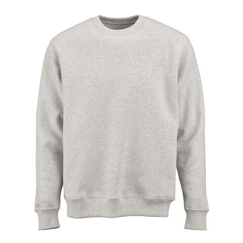 Corporate Fashion Sweatshirt Nazaré – helles meliertes grau – mit hochwertigem Stick, nachhaltig aus Bio-Baumwolle, Gr. XS bis 3XL