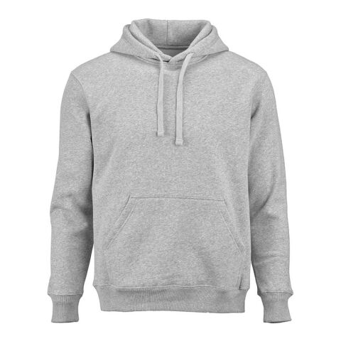 Werbeartikel Tulum Kapuzenpullover. Bio-Baumwolle, recy. Baumwolle und rPET – Meliertes Grau