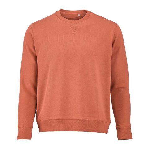 Werbeartikel Capri Unisex Sweatshirt mit Rundhalsausschnitt. 100% Bio-Baumwolle – Orange