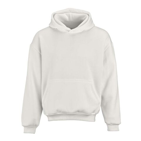 Firmenkleidung Hoodie Ericeira Oversized – pastel weiß – mit Logo bedruckt nachhaltig Gr. XS bis XXL