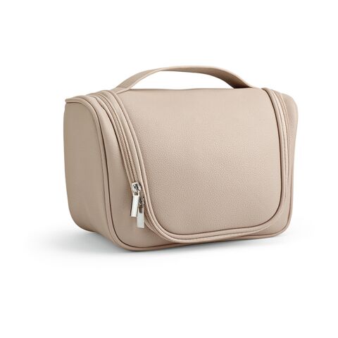 allbranded Mitarbeitergeschenk Kosmetiktasche Shanghai – beige – mit Logo