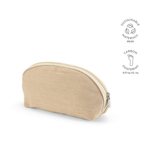 Dehli Kulturtasche Juco 260 gsm Beige | ohne Werbeanbringung