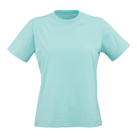 Werbeartikel Copacabana W Damen T-Shirt aus Jersey. 100% Bio-Baumwolle. 165g/m² – Hellgrün – mit Logo bedruckt